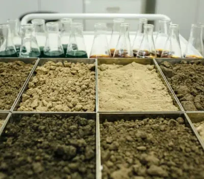 Soil Samples ready for test in the lab